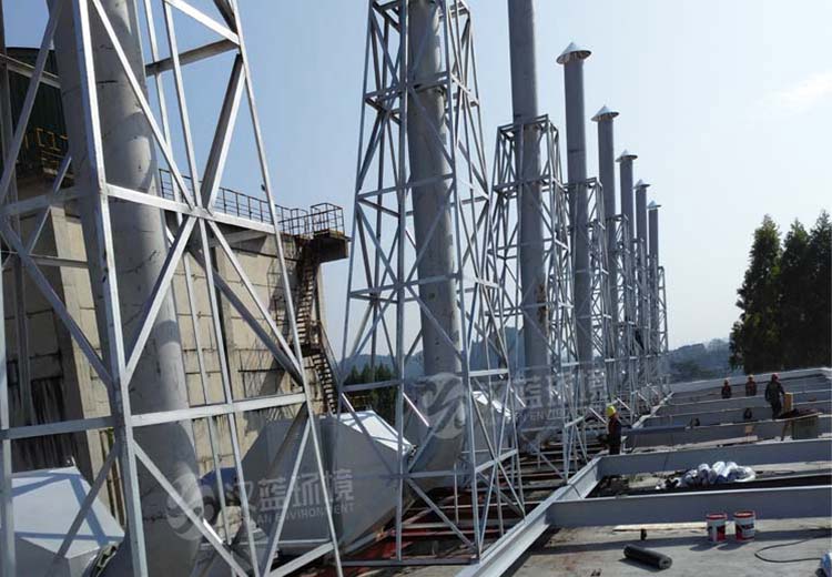 2000KW*10套柴油發(fā)電機組黑煙處理設備